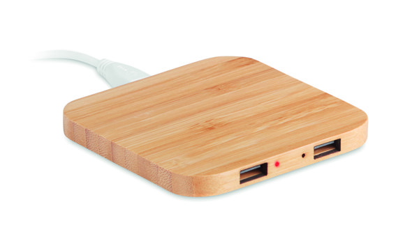 Bamboo polnilec Cuadro 5W, 2 USB priključka