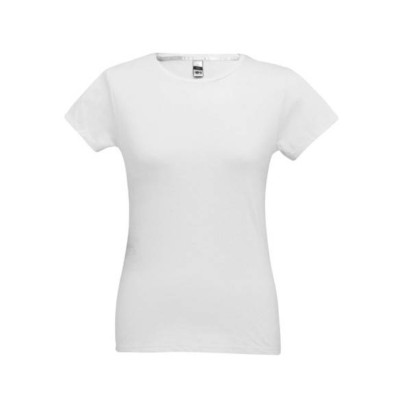 THC SOFIA WH. T-shirt femme en coton ceinturé. Couleur blanche - Blanc / L