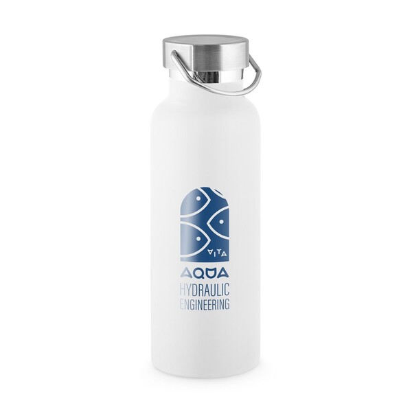 DUPLANTIS. Stainless steel bottle (36% recycled) with vacuum insulation 810 mL - White