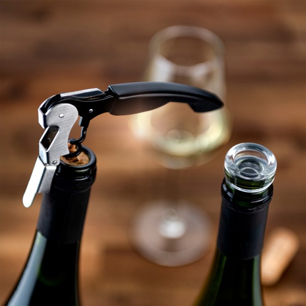 YANARIA Weinset aus Korkenzieher mit Glaststopfen