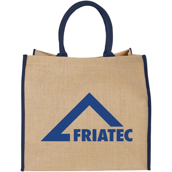 Shopper in juta Large - 25L - Naturale / Navy