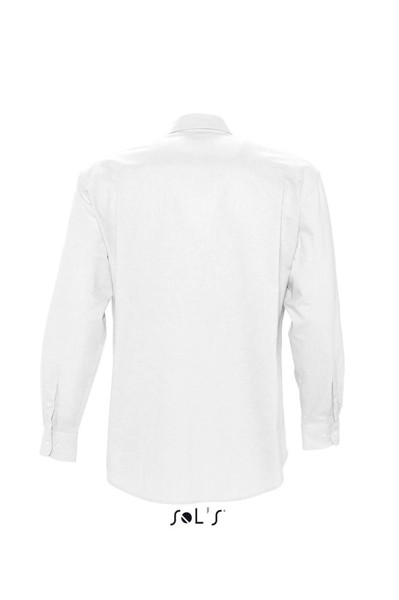 Sol's Boston - Long Sleeve Oxford Men's Shirt - White / 3XL