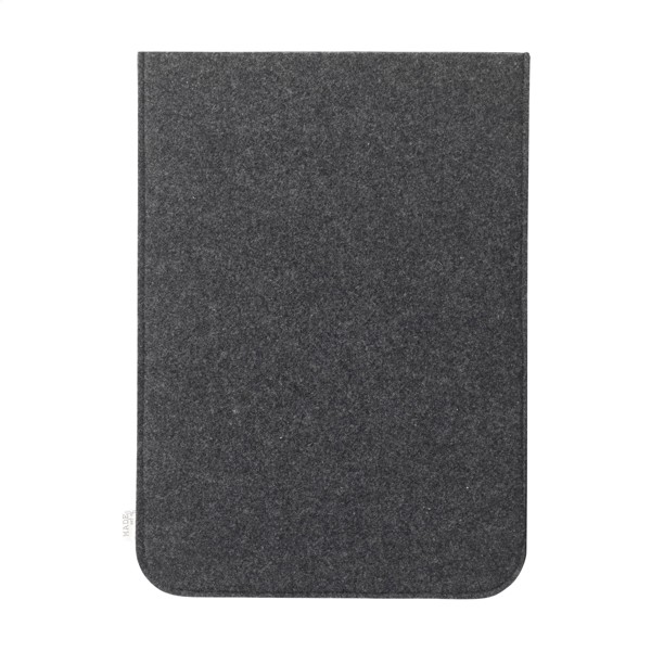 Recycled Felt & Apple Leather Laptop Sleeve 16" - Black