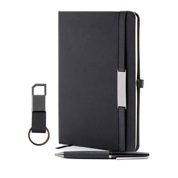 Conjunto Bloco A5, Esferográfica E Porta-Chaves