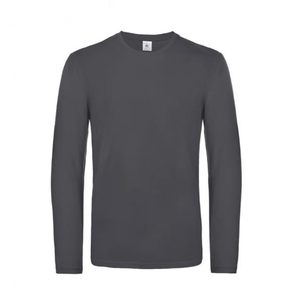 T-Shirt B&C #190 Lsl - 100% Algodão (Investindo Em Better Cotton) - Cinza Escuro / S