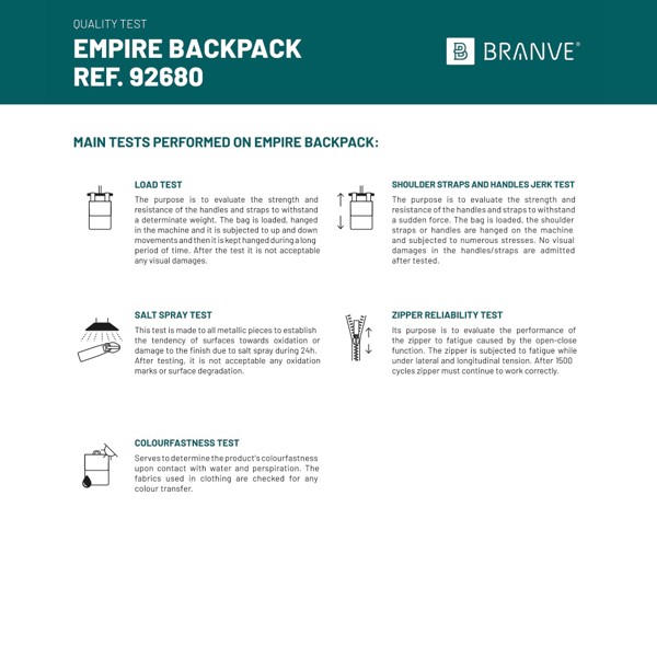 EMPIRE BACKPACK. Sac à dos pour ordinateur portable 14'' en polypropylène