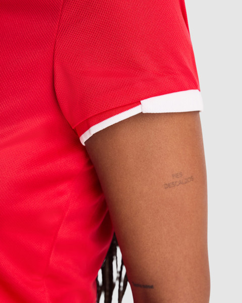 Tamil Woman Polo Shirt - White/Black / M