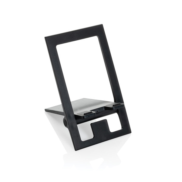 Skládací stojánek na telefon SnapStand z RCS recykl. plastu - Černá