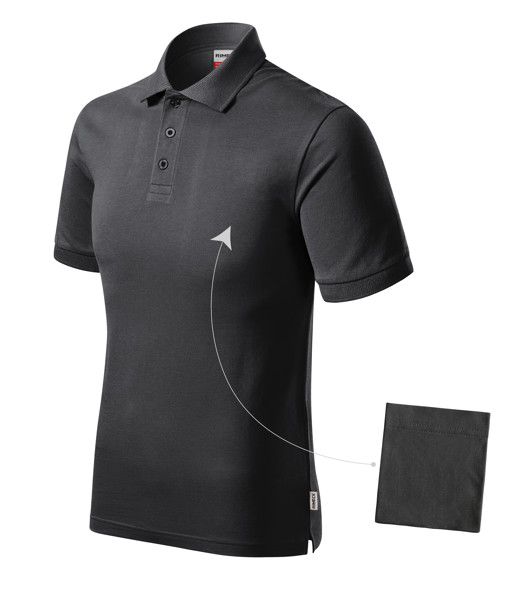 Polokošeľa Pánska Rimeck® Resist Heavy Polo - Ebony Gray / 2XL