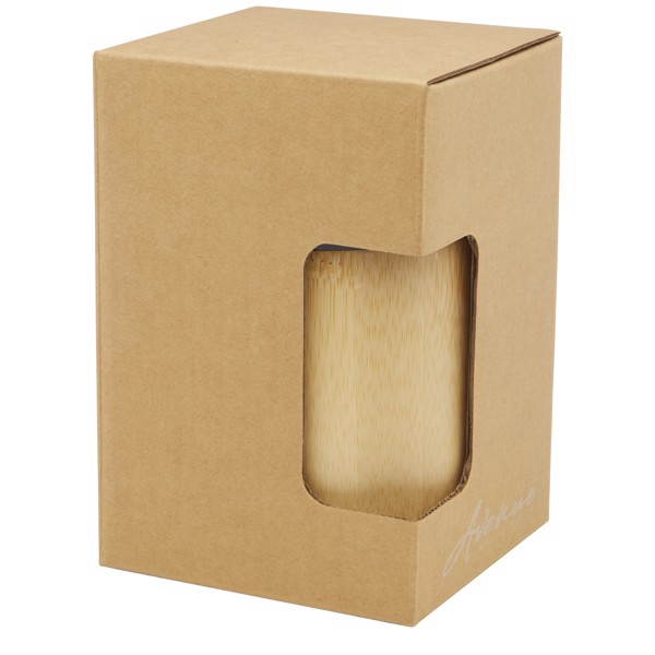 Caneca de porcelana de 320 ml com parede exterior de bambu "Pereira"