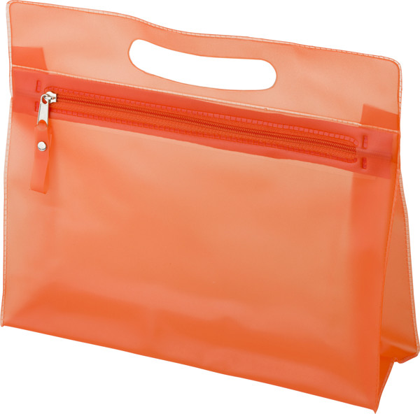 Necesserie de PVC transparente Clyde - Orange