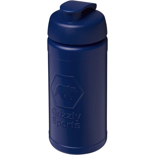 Borraccia sportiva in materiale riciclato con coperchio a scatto da 500 ml Baseline Rise - Blu / Blu
