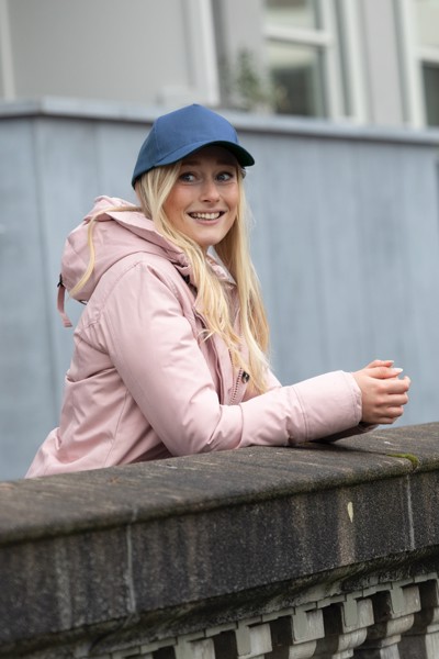 Casquette 5 panneaux en coton recyclé 280gr IMPACT - Bleu Marine