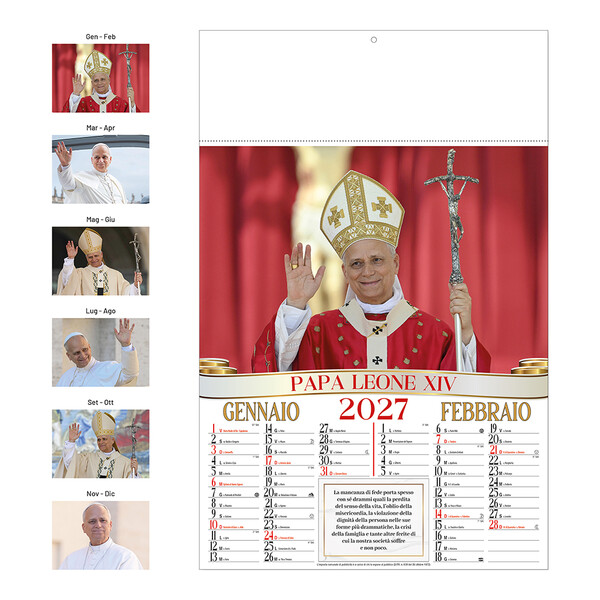 Calendario 2027 Da Parete Mensile, 6 Fogli Illustrati In Carta Patinata Da 130 G/M