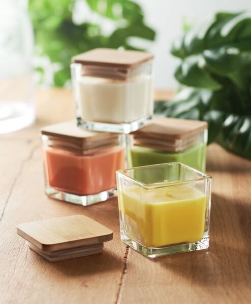 Bougie parfumée carrée 50gr Pila - Jaune
