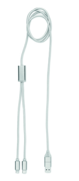 Cablong polnilni kabel 2v1,120 cm aluminij