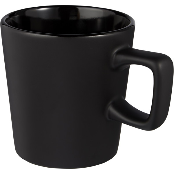 Ross 280 ml ceramic mug - Black Matted