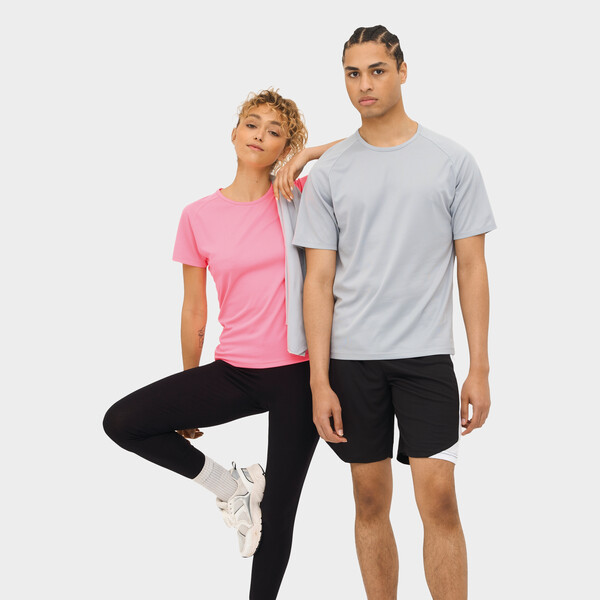 SPORTY T-SHIRT SENHORA 140g Sporty Women - Rosa Néon 2XL