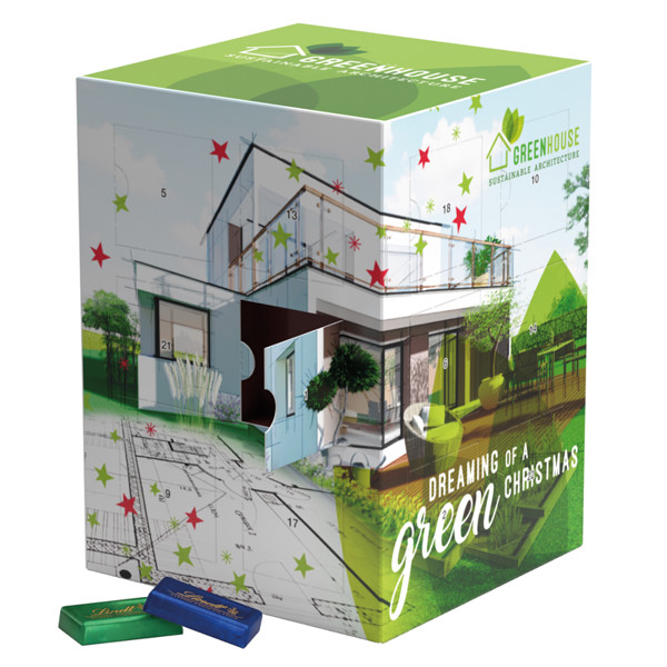 Tower Adventskalender, Alpenmilch-Schokotäfelchen in Pergaminpapier | 24 Alpenmilch-Schokotäfelchen, 72 g