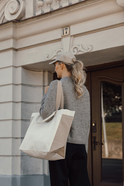 Nákupní taška BEAU AWARE™ z recyklovaného plátna 400 gsm - Off White
