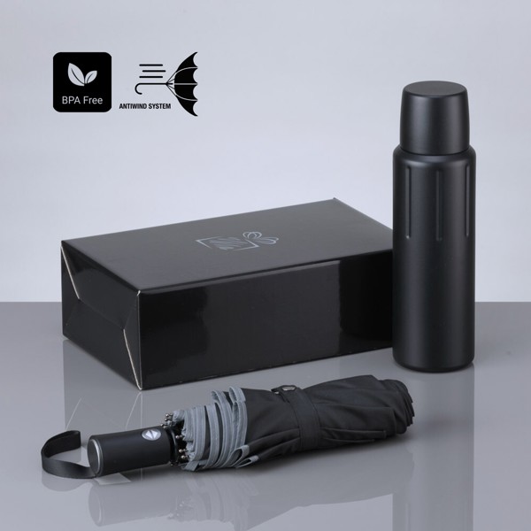 Scandic Set Iii: Vacuum Thermos 750 ml & Automatic Umbrella