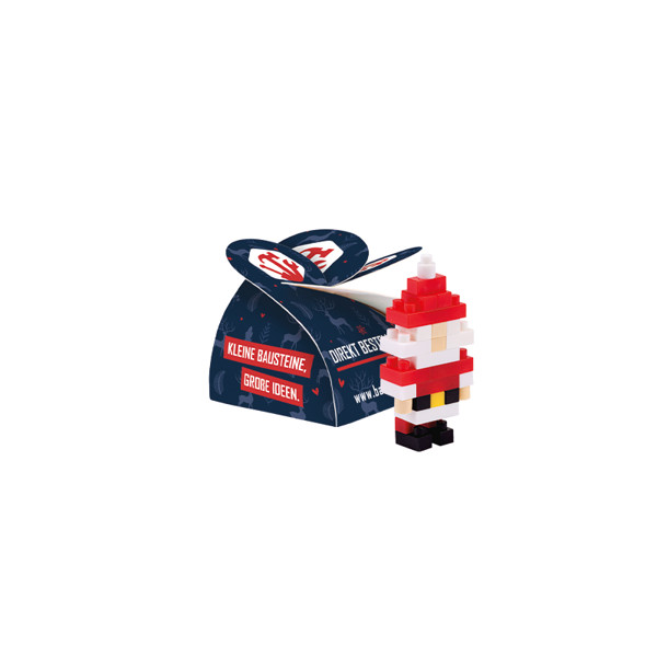 Kleines Präsent, BRIXIES Weihnachtsmann | BRIXIES Miniaturbausteine "Weihnachtsmann", 30 Teile, 13 g