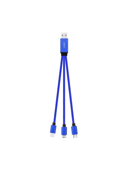 Charging USB cable LED 3in1 UC053 - WHITE