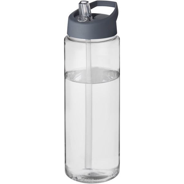 H2O Vibe 850 ml sportovní lahev s víčkem s hubičkou - Průhledná / Storm Grey