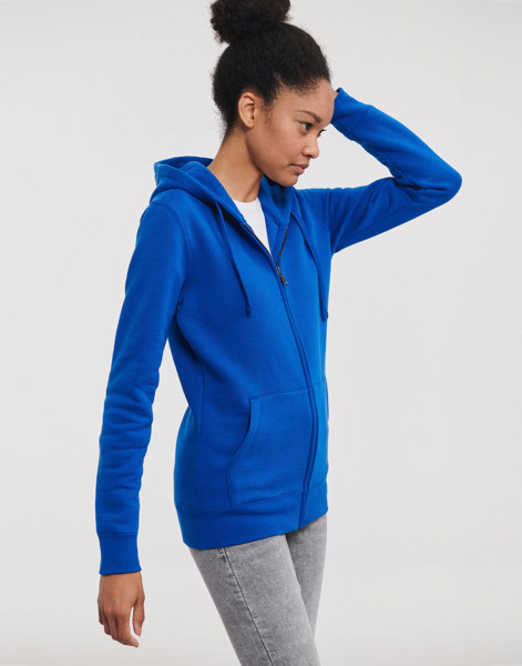 Ladies' Authentic Zipped Hood - White / L