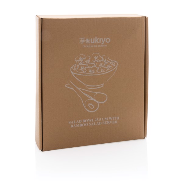 XD - Ukiyo salad bowl with bamboo salad server