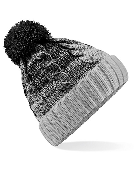 Ombré Beanie - Black / Light Grey / ONE SIZE