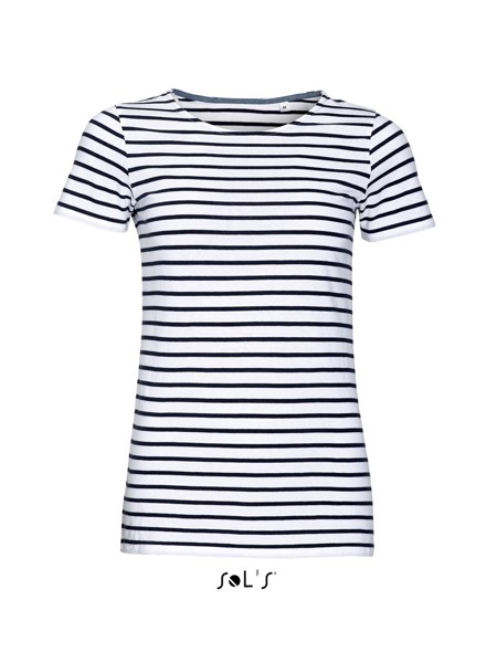 Sol's Miles Women - Round Neck Striped T-Shirt - XS