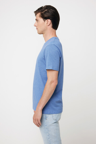 T-shirt en coton recyclé non teinté IQONIQ Manuel - Heather Blue / L