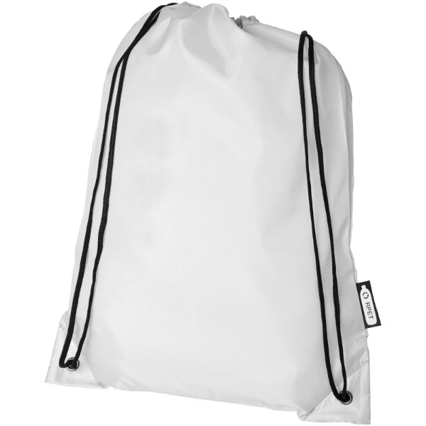 Mochila com cordões em RPET "Oriole" 5L - Branco