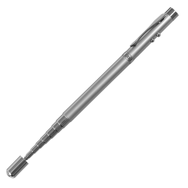 4-Function Pointer Pen with laser pointer - Silver
