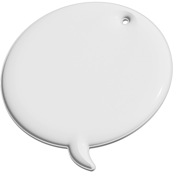 Gancio catarifrangente di richiamo in PVC con catenella RFX™ - Bianco