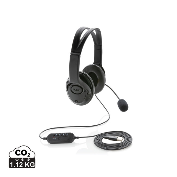 Naglavne žičane radne slušalice