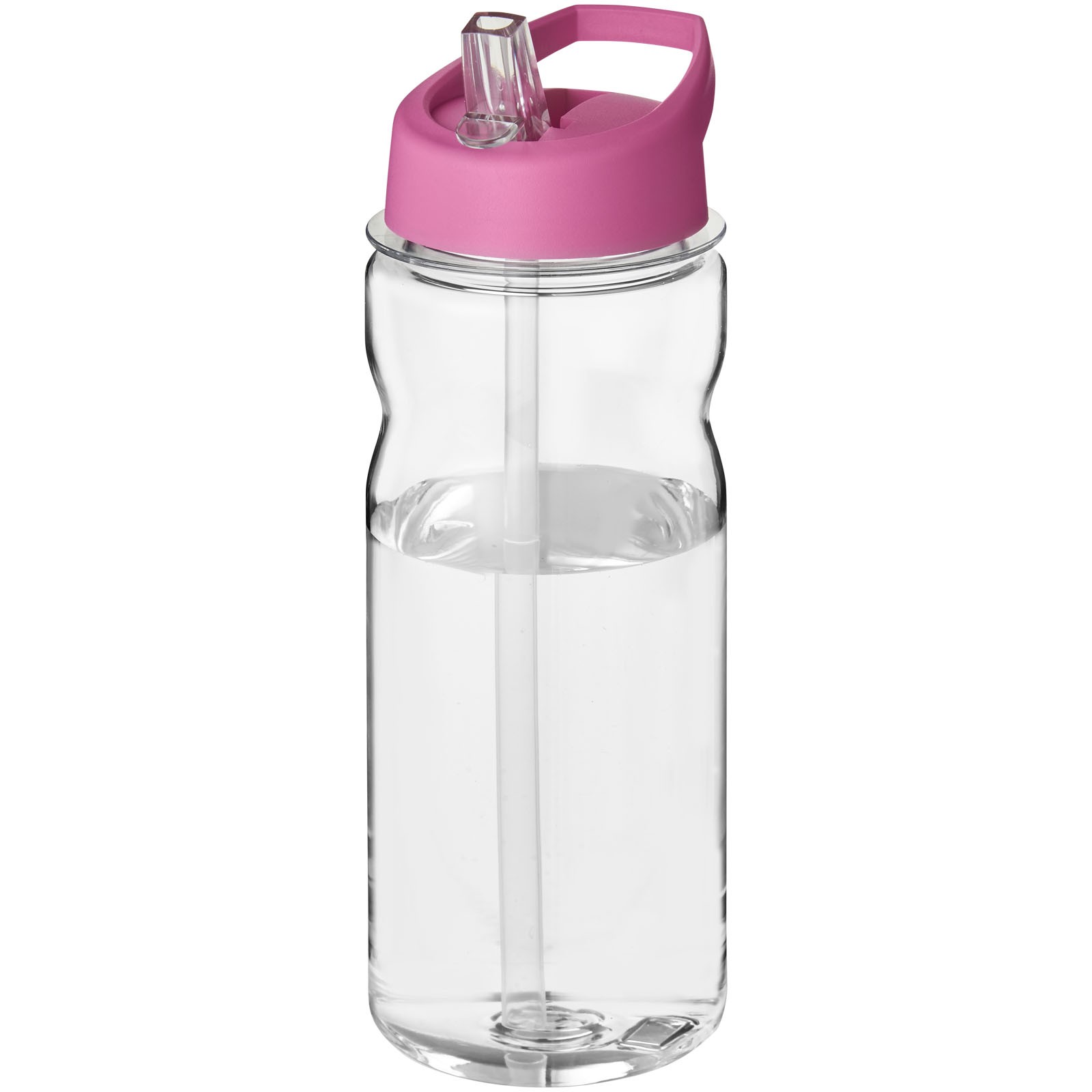 Sportovní láhev s víčkem s hubičkou Base Tritan™ 650 ml - Průhledná / Růžová