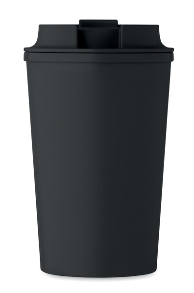 PLA dvojstenný pohár 350 ml Beibaku - Čierna