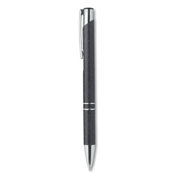 Wheat Straw/ABS push type pen Bern Pecas - Black