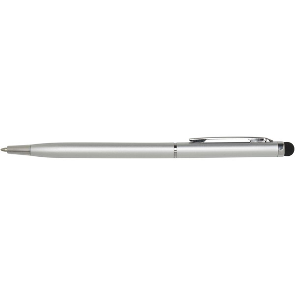 Ore aluminium ballpoint pen with stylus (blue ink) - Silver