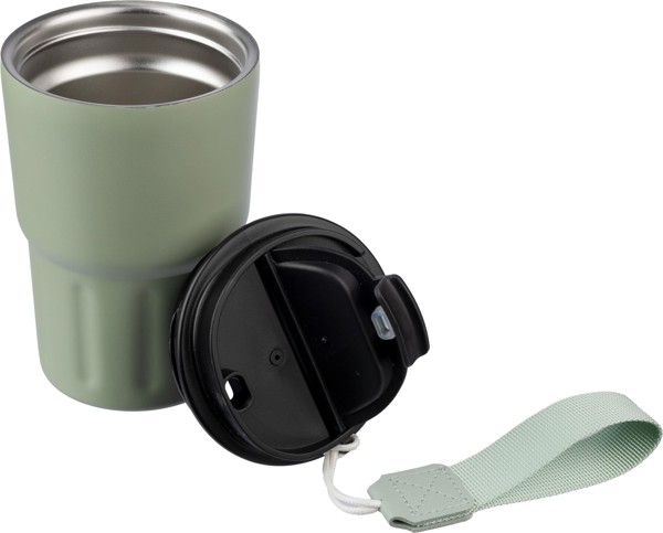 Caneca de parede dupla de aço inoxidável Louisa - cinzento