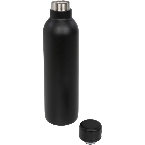 Thor 510 ml copper vacuum insulated water bottle - Solid Black