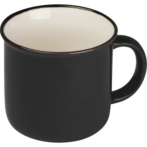 Ceramic cup, 350ml RAYMOND - Black