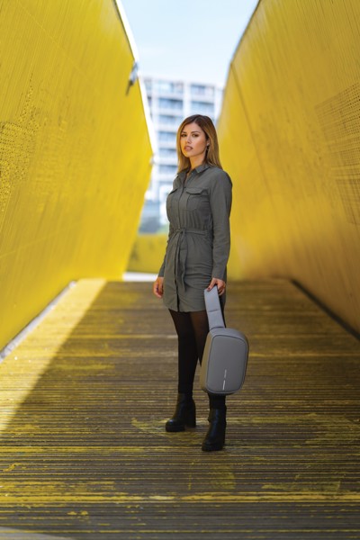 Xd Design Bobby sling,rPET,USB port - Grey / Blue