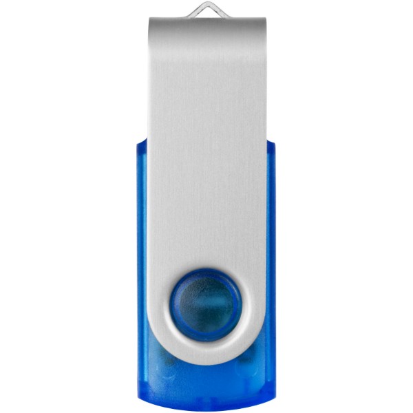 Clé USB rotative translucide - Bleu / 4GB
