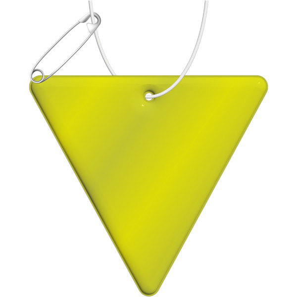 Pendente refletor de PVC em forma de triângulo invertido RFX™ - Amarelo neón