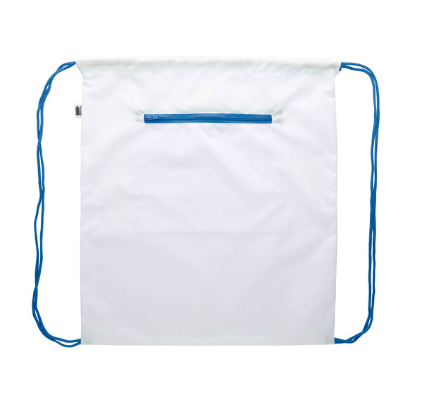 Sac piscine CreaDraw Zip RPET - Bleu / Blanc