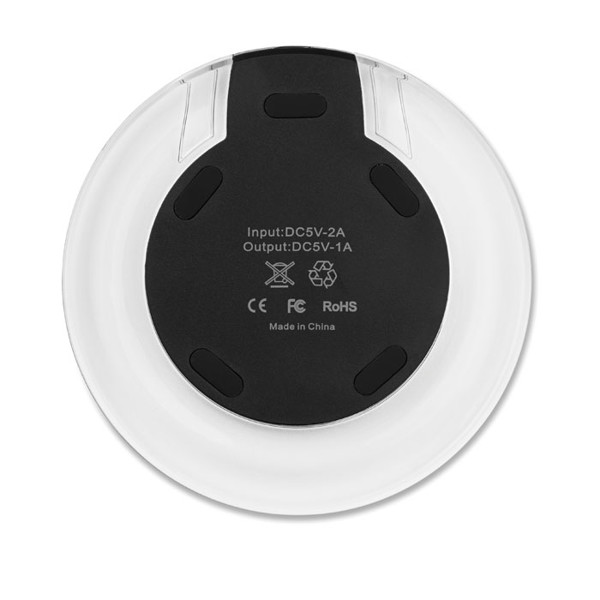 Round wireless charging pad 5W Uve Charging - Black