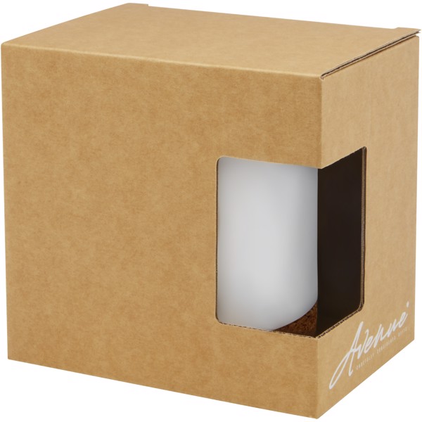 Tasse Neiva de 425 ml en céramique avec base en liège - Blanc